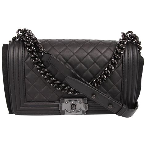 chanel so black boy flap medium bag|Chanel boy flap bag price.